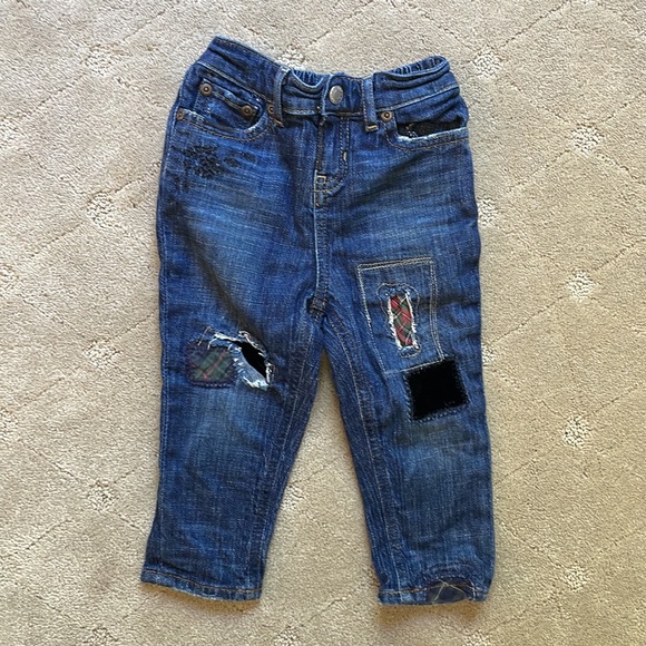 Ralph Lauren Girls Patchwork Skinny Jeans - Picture 3 of 8